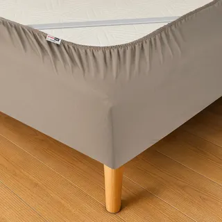 Wrappybag Boxspring Bettumrandung 90 x 200 mit Gummibändern – Neuer Look für Ihren Alten Boxspring-Sockel – Farbe Taupe - Betthusse in 6 Größen Verfügbar