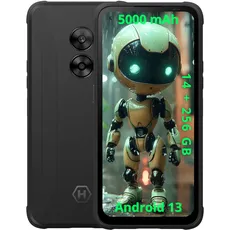 HAMMER FORCE 5G mega Robustes Smartphone, ohne Vertrag, 5000mAh, 50mpx Dual-Kamera, NFC, 256 GB, 8+6GB RAM,Android 13, IP69 Droptest 1.5m, 6.59 HD+ Bildschirm mit Gorilla Glass 5