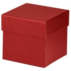 Rössler Papier 13421453361 - Boxline Kartonage quadratisch, 105 x 105 x 105 mm, Rot, 1 Stück