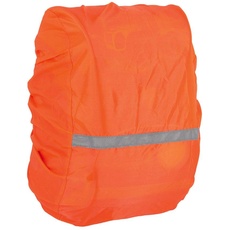 SPIRIT TTS Regenschutz für Schulranzen – Regencape für Schulrucksäcke, wasserdicht, Leuchtfarben, Reflektoren, Gummizug, Orange