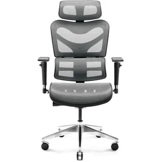 Diablo Chairs V-Commander Netzstoff Schwarz-grau