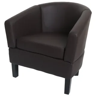 Mendler Cocktailsessel HWC-O17 Kunstleder 72 x 72 x 0 cm Braun