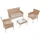Fort Myers Set 4-tlg. Creme/Sand