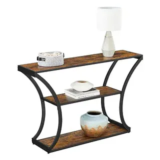 VASAGLE Konsolentisch 120 cm x 30 cm x 80 cm Braun/Schwarz