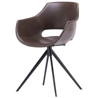 KAWOLA Zaja Kunstleder drehbar dunkelbraun