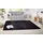 Shashi Gr 3 schwarz B 140cm H 8 5mm L 200cm Kunstfaser Teppiche Teppich Kurzflor Unifarben Läufer weich Esszimmer Kinderzimmer Flur
