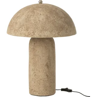 Tischlampe in Pilzform aus Pappmaché - Beige