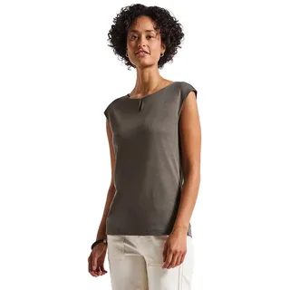 STREET ONE Damen 3227152 Shirt mit Cut-Out, Nomad Brown, 46