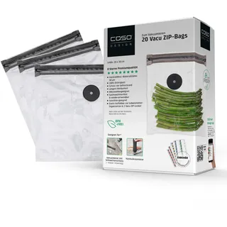 CASO Design Caso Zip-Beutel 20 x 23 cm 20 Stk. Zip-Beutel für Vakuumierer