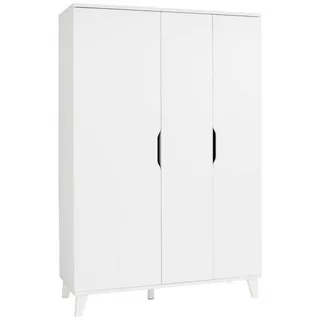 MY BABY LOU Transland Kleiderschrank Micha 132 x 198 cm Dekor Weiß