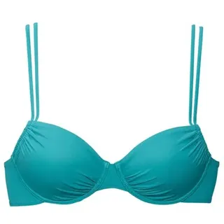 Buffalo Bügel-Bikini-Top »Happy« seitlich zu raffen, blau