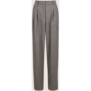 Bundfaltenhose MADELEINE "Stoffhose Elegante, lange Hose mit Bundfalten", Damen, Gr. 22, N + K Gr, grau (grau, espresso, melange), Obermaterial: 70% Polyester PES. 30% Viskose CV., Modern, normal, Hosen Bundfaltenhose