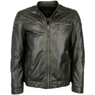 Bikerjacke JCC "Lederjacke 3102127", Herren, Gr. 50, braun, Obermaterial: 100% Lammnappaleder LANA. Futter: 100% Baumwolle CO., Jacken Bikerjacke