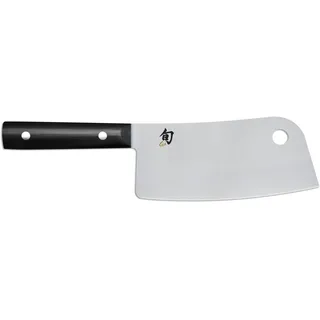KAI Shun Classic japanisches Hackmesser 17 cm Klingenlänge - hochwertiger AUS-8A Stahl - Pakkaholzgriff - Made in Japan - Küchenbeil Küchenhacker geschmiedet, Pakkaholz Schwarz