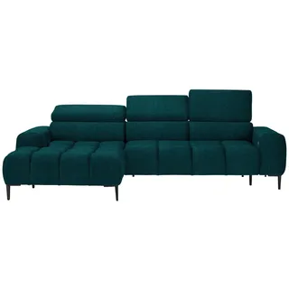 Welnova Ecksofa , Petrol , Textil , Uni , Ottomane links, L-Form , 270x177 cm , Made in Eu , Typenauswahl, Stoffauswahl, seitenverkehrt erhältlich, Hocker erhältlich , Wohnzimmer, Sofas & Couches, Wohnlandschaften, Ecksofas