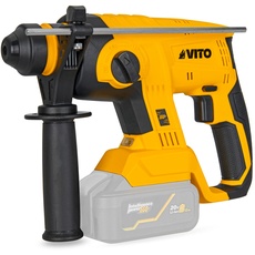 VITO Pro Power - Kabelloser Bohrhammer 20V - Akku-Bohrmaschine - SDS Plus - mit Schnellstopp-Funktion, Spindelschloss und Schlagbohren Hammerfunktion - ohne Akku, ohne Ladegerät - VIBCMPSFL20A