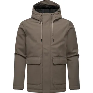Ragwear Winterjacke "Winterjacke Mr Them" mit Kapuze stylische Herren Outdoorjacke mit großer Kapuze, mocca