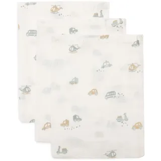 Jollein Waschlappe Baby - On The Go - 3er Pack - 15x20cm - 100% Baumwolle - Waschhandschuh Baby - OEKO-TEX Zertifiziert
