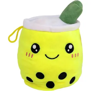 Kawaii Bubble Tea Wendeplüsch gelb & grün - ca. 15 cm