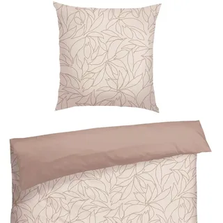 SCHIESSER Bettwäscheset Leaves | Taupe