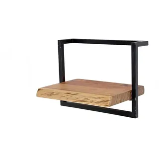 Kawola Wandregal Ergea Holz Akazie , Naturfarben , 40x30x25 cm , Wohnzimmer, Regale, Wandregale