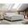 MKS Boxspringbett ohne Kopfteil mit Bettkasten Bett niedriges Kopfteil Polsterbett ohne Kopfteil LESS 180x200 Beige H3 Beige