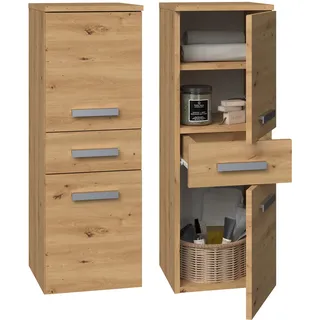 Topeshop NEL V DDS ARTISAN, Eiche, Frei stehend, 3 Regale, 1 Schublade(n), 2 Tür(en), Partikelbord - Braun