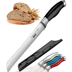 Orblue Brotmesser mit Wellenschliff, Ultrascharfes Edelstahl Küchenmesser, Professionelle Qualität, Ideal zum mühelosen Schneiden von dicken Broten, Bagels, Kuchen