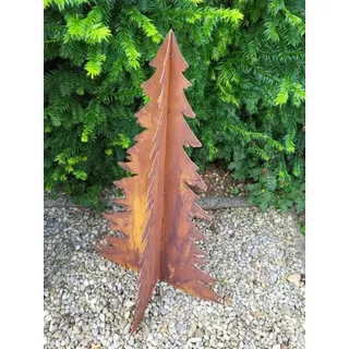 Edelrost schmale 3D Tanne, freistehend Edelrost schmale 3D Tanne, freistehend - 95 cm