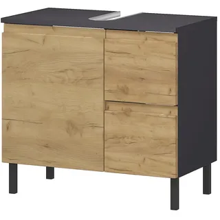 Germania Waschbeckenunterschrank 60 x 56 x 34 cm Grau/Eiche