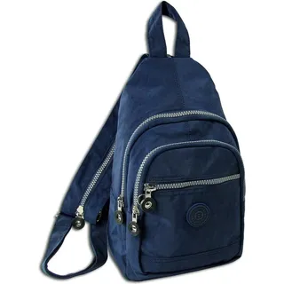 Bag Street Rucksack Crinkle Nylon Blau