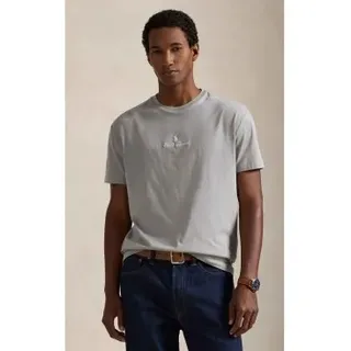 Polo Ralph Lauren für Herren. 710981370009 Classic Fit Jersey-Strick-T-Shirt grau (S), Lässig, Baumwolle, Kurzarm