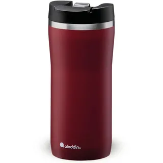 Aladdin Barista Mocca Thermavac Leak-Lock Edelstahl Thermobecher 0.35L Burgundy Red - Auslaufsicherer Becher - Kaffeebecher To Go Thermo - Hält 3 Stunden Heiß - BPA-Frei - Spülmaschinenfest