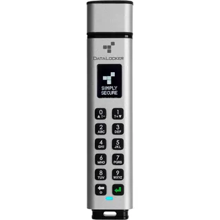 DATALOCKER Sentry K350 USB 3.2 Gen 1 128GB microSATA SSD mit AES-256bit Hardware-Verschlüsselung, OLED Display und Keypad, FIPS 140-2 Level 3 Zertifiziert, DSGVO/GDPR konform, SK350-128-FE