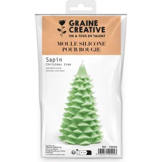 Graine Creative Silikon-Kerzenform Weihnachtsbaum groß 9x15,2 cm Kerzen selber machen