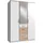 Drehtürenschrank Click 135 x 199 x 58 cm Weiß