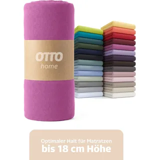 OTTO home Spannbettlaken Baumwolle-Jersey 120 x 200 cm lila
