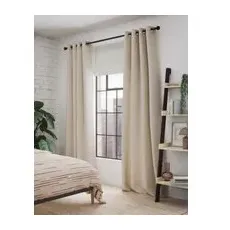 M&S Collection Pure Cotton Eyelet Curtains - Stone, Stone - W218cm, Drop 229cm