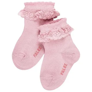 Falke Unisex Baby Socken Romantic Lace B SO Baumwolle einfarbig 1 Paar, Rosa (Thulit 8663), 62-68