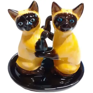 Keramik Salz und Pfefferstreuer Set Katzen Motiv (SIAM)