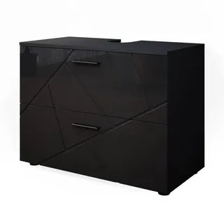 Vicco Waschbeckenunterschrank Vicco Irma Anthrazit Hochglanz 80 x 58.6 cm, Model 37573 - Dunkelgrau