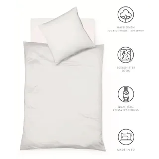 FLEURESSE Bettwäsche Provence, creme 155 x 220 cm - Creme