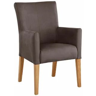 Home Affaire Armlehnstuhl Mikrofaser braun