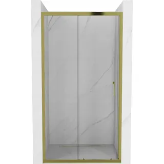Mexen Apia ausziehbare Duschtür 90 cm, Transparent, Gold - 845-090-000-50-00 - Mexen