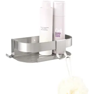 eluno Duschablage, mit 2-Wege-Montage, Edelstahl , Edelstahlfarben , Metall , 23x6.5x10.5 cm , Badezimmer, Baden & Duschen, Duschregale & Duschablagen