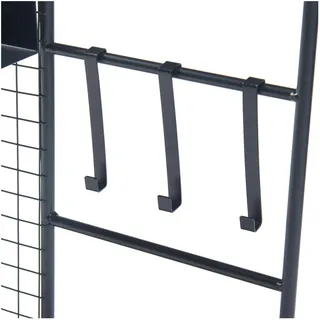 [en.casa] Wandregal 60 x 70 x 11 cm Schwarz