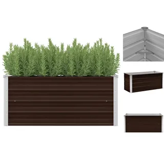 vidaXL Garten-Hochbeet Braun 100 x 40 x 45 cm Verzinkter Stahl