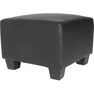 Modular Ottomane Lyon, Kunstleder schwarz - Schwarz