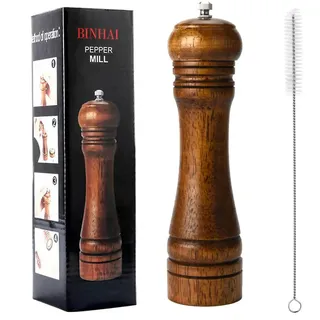Pfeffermühle - Holz Mühle Gewürzmühle Salzmühlen Pfeffermühlen Set Mit Verstellbarem Keramikmahlwe Mahlwerk 8 Zoll