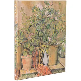 Notizbuch Cezannes Terrakotta-Töpfe und Blumen Ultra Unliniert: Hardcover mit Elastikbandverschluss (Cezanne’s Terracotta Pots and Flowers)